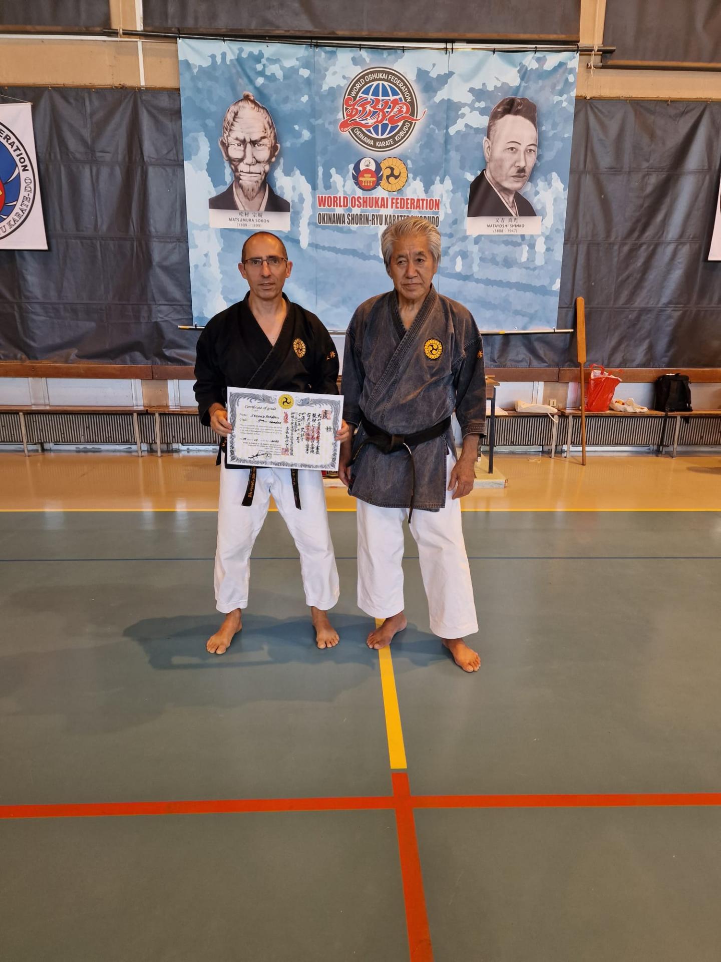 Frédéric 3e dan kobudo Oshukai